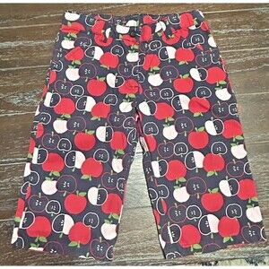 Gymboree Girls Apple Print Navy Cotton  Bermuda Shorts Size 9